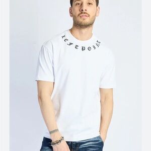 White Left point Short Sleeve Men's Tee